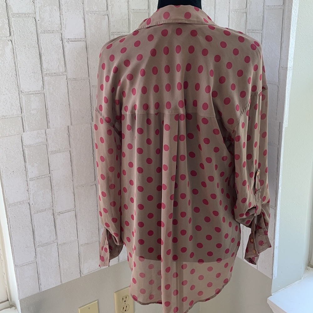 Free people polka dot button down top - Picture 7 of 9